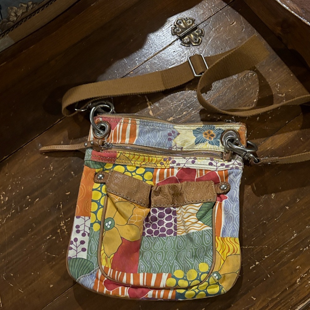 Fossil Multicolor Patchwork Crossbody Bag